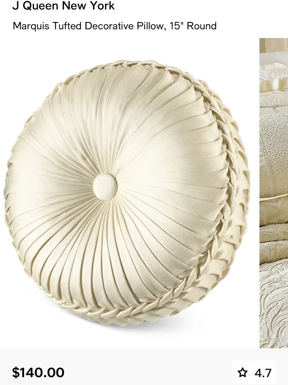 J.Queen New York Cream Decorative Pillows